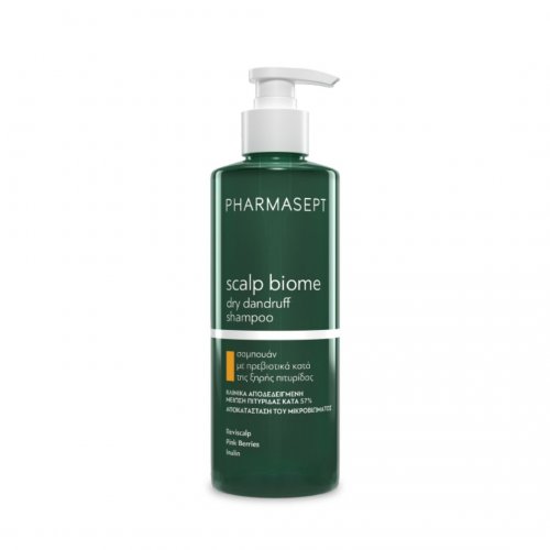 Pharmasept Scalp Biome Dry Dandruff Shampoo Σαμπουάν με Πρεβιοτικά κατά της Ξηρής Πιτυρίδας, 400ml